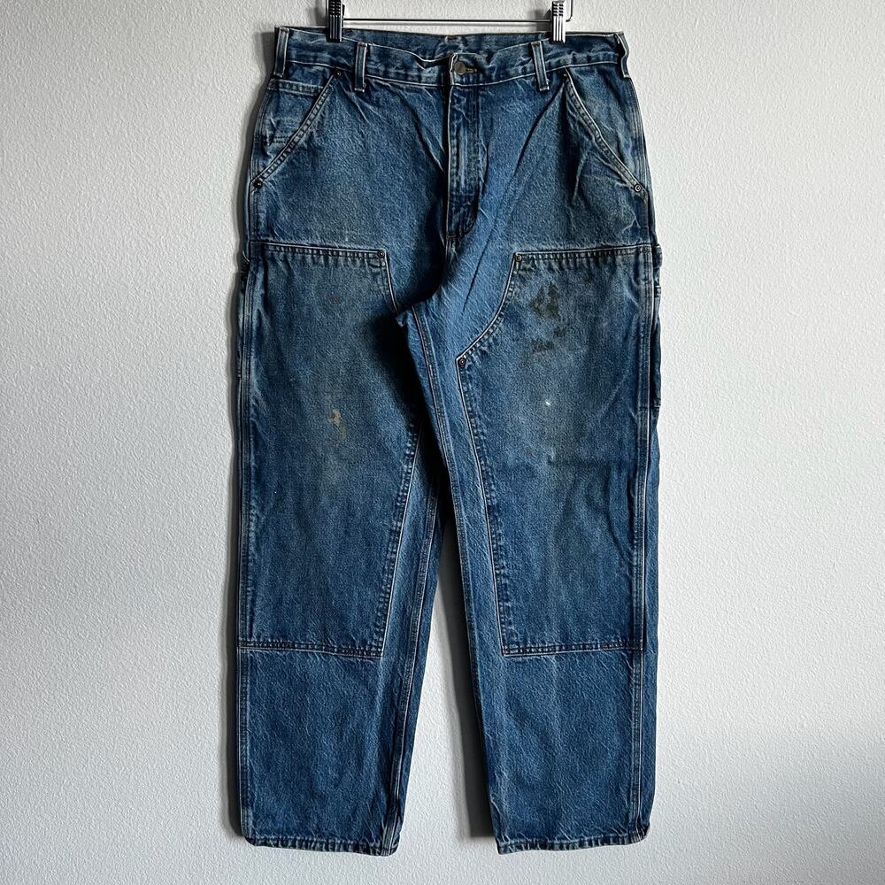 Carhartt B73 DST denim double knee work wear carpenter pants